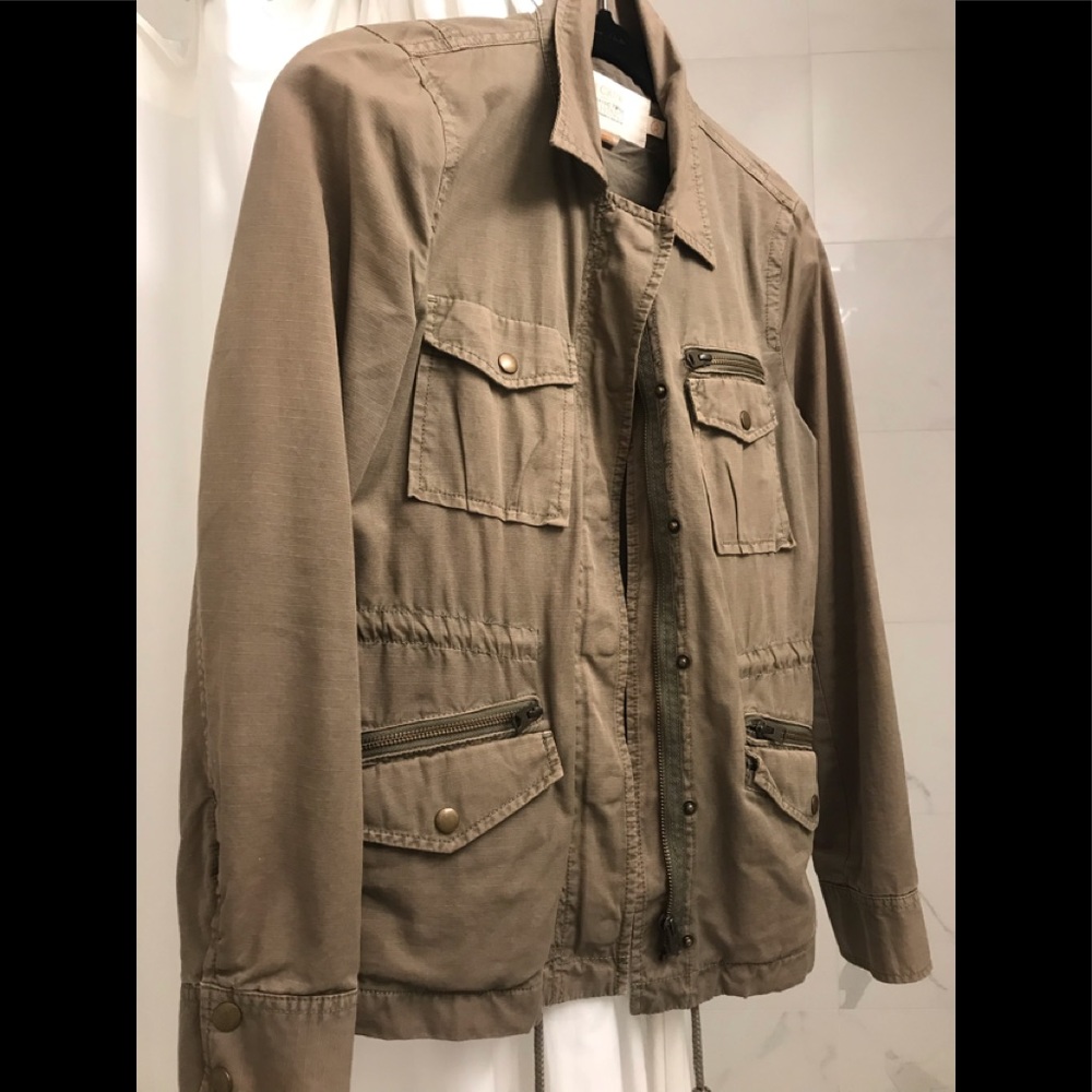 J Crew twill chino military jacket